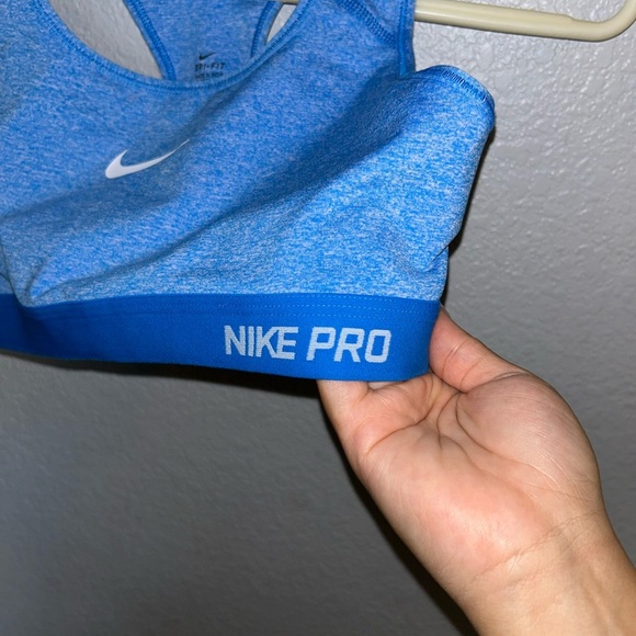 Nike Dri-FIT Blue Heather Sports Bra - Picture 3 of 4